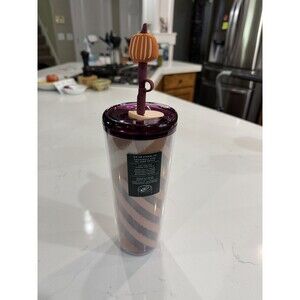 Starbucks Fall 2025 Pumpkin Topper Hot Cold Sip Straw Tumbler Cup Halloween New